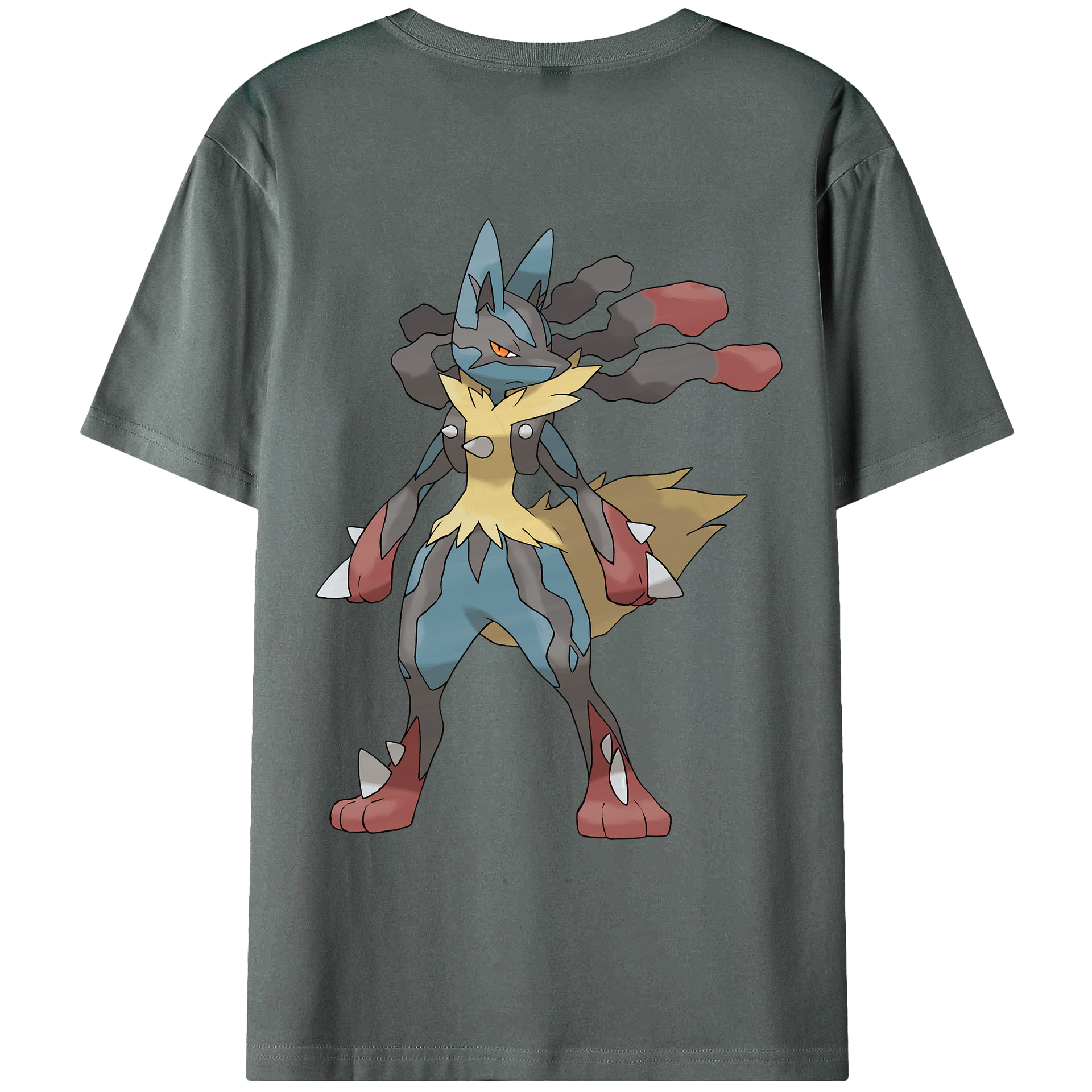（画像用） ポケットモンスター Pokémon 綿100％ メンズ半袖Tシャツ（バックプリント） 通気性